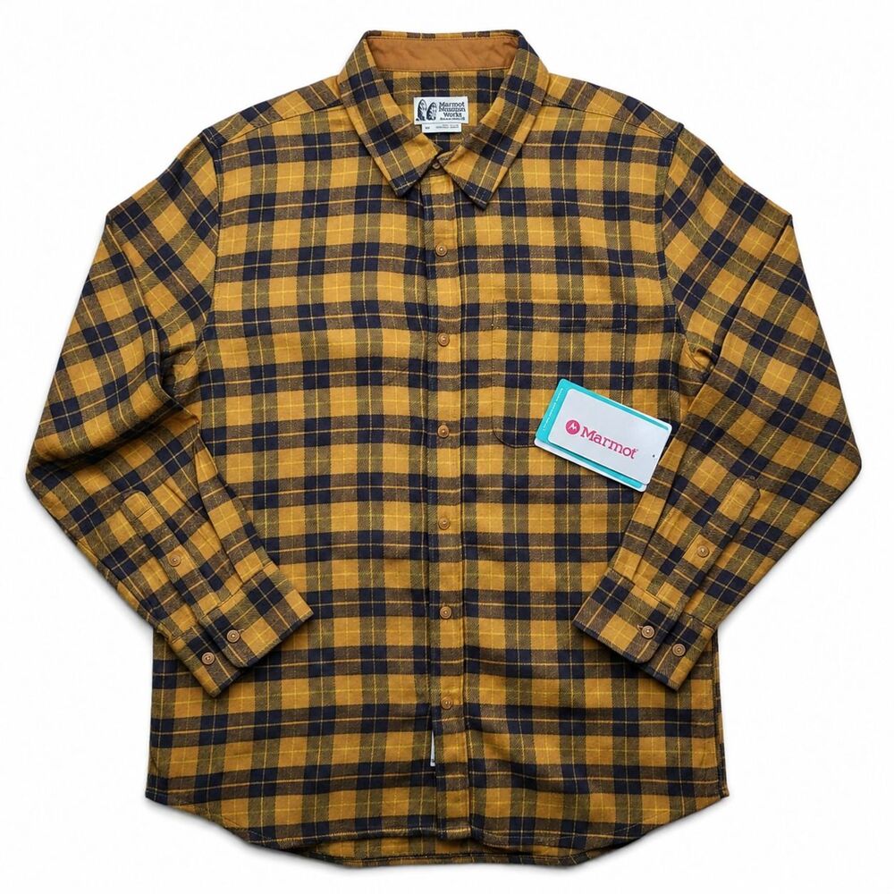 NWT Marmot Men's Rush Creek Lightweight Flannel Long Sleeve Size M MSRP $85
